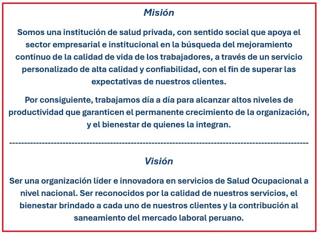Misión y Visión